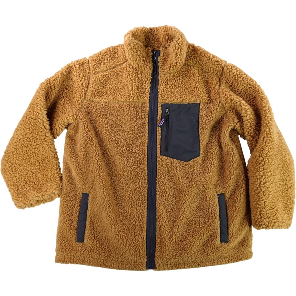 Patagonia Classic Retro-X Fleece Jacket Men XL Brown 23095 Full Zip Sherpa